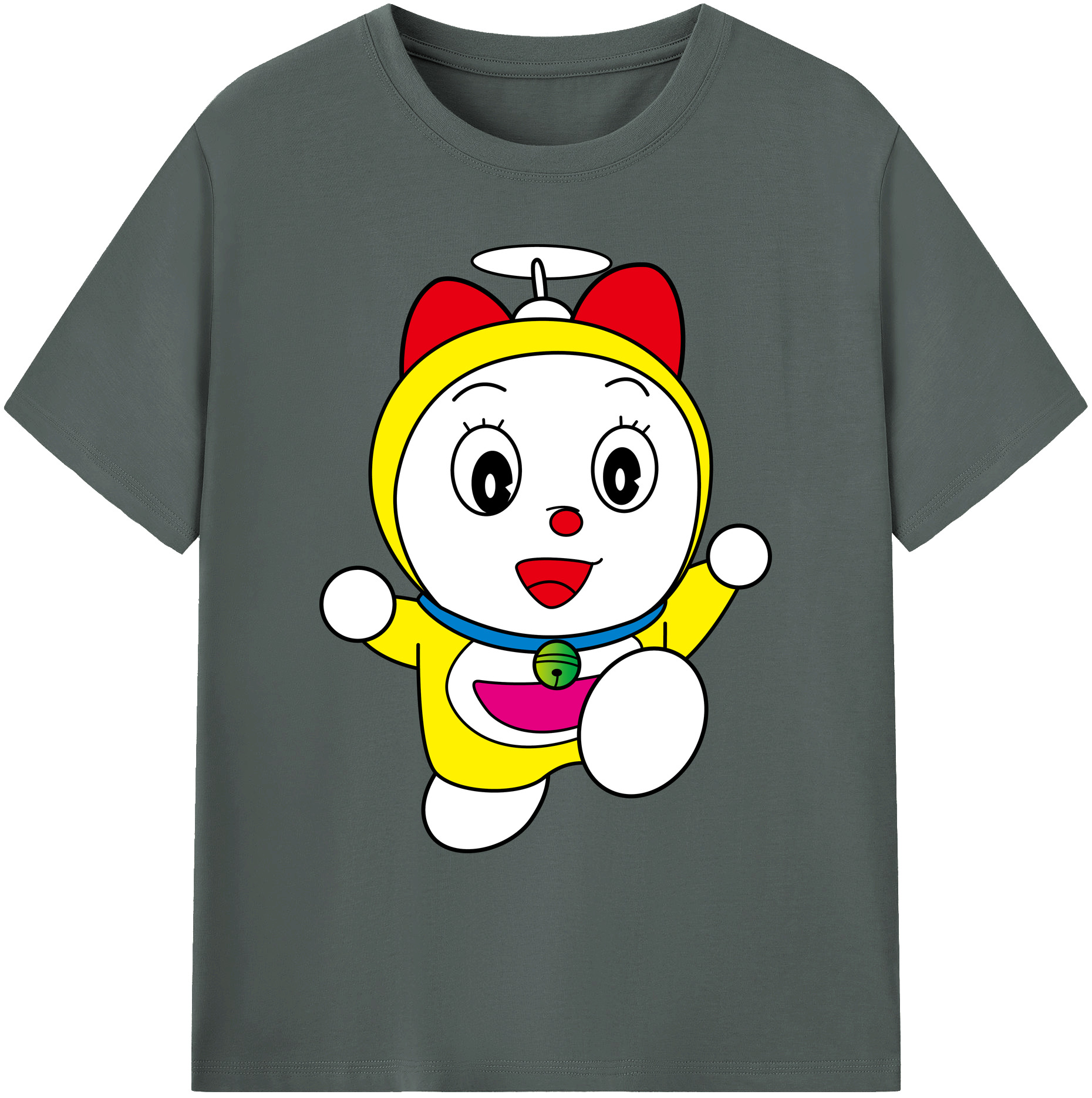 （画像用） ドラえもん ドラミ Doraemon Dorami 綿100％ メンズ半袖Tシャツ｜肌触りやわらか＆通気性